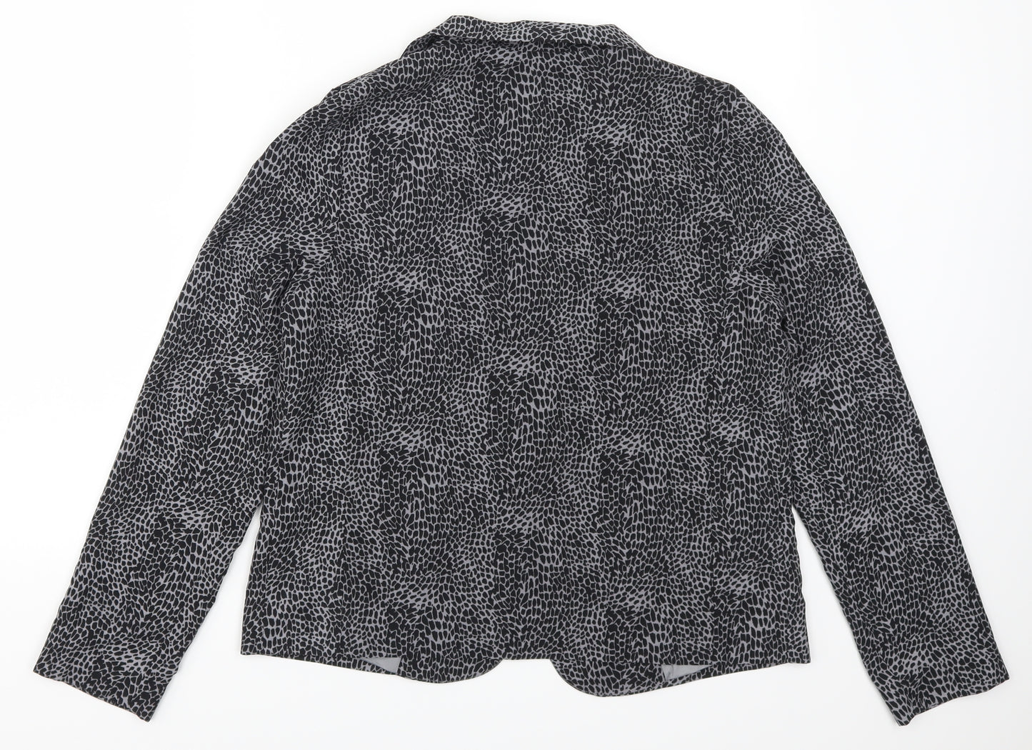 George Womens Grey Animal Print  Jacket  Size 12