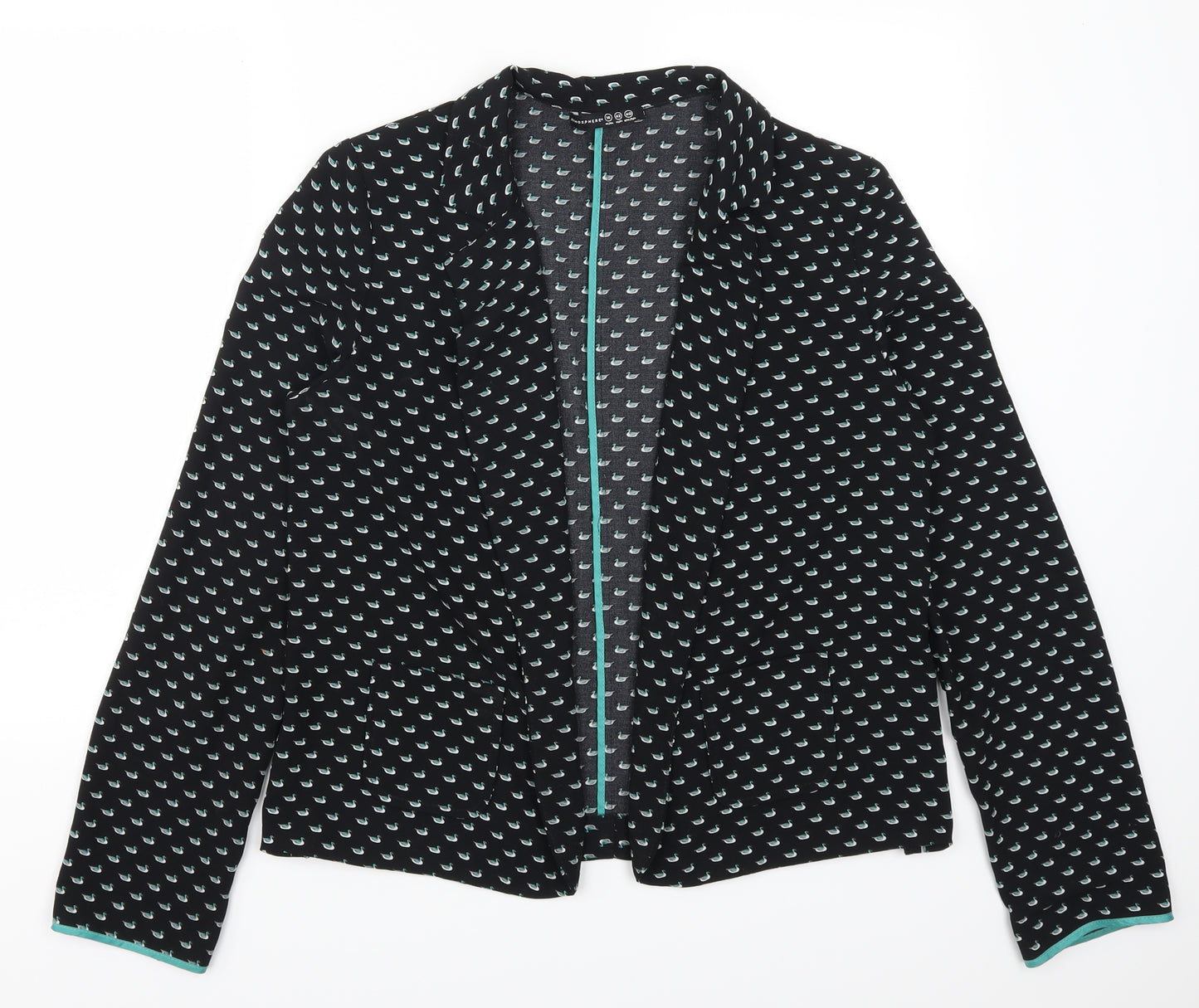 Atmosphere Womens Blue Animal Print  Jacket  Size 12  - Duck Print