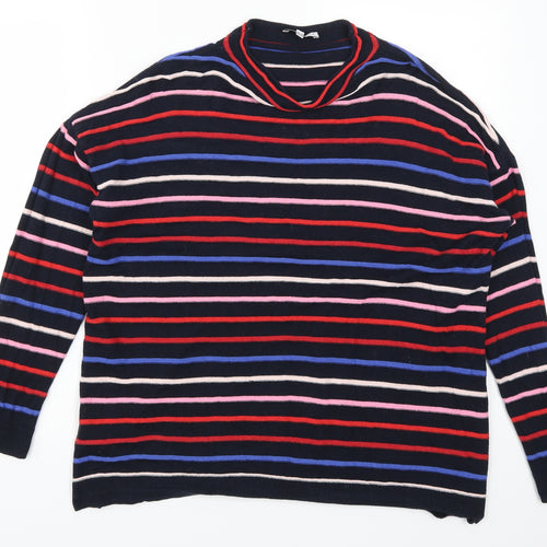 Warehouse Womens Multicoloured Striped  Pullover Jumper Size 12