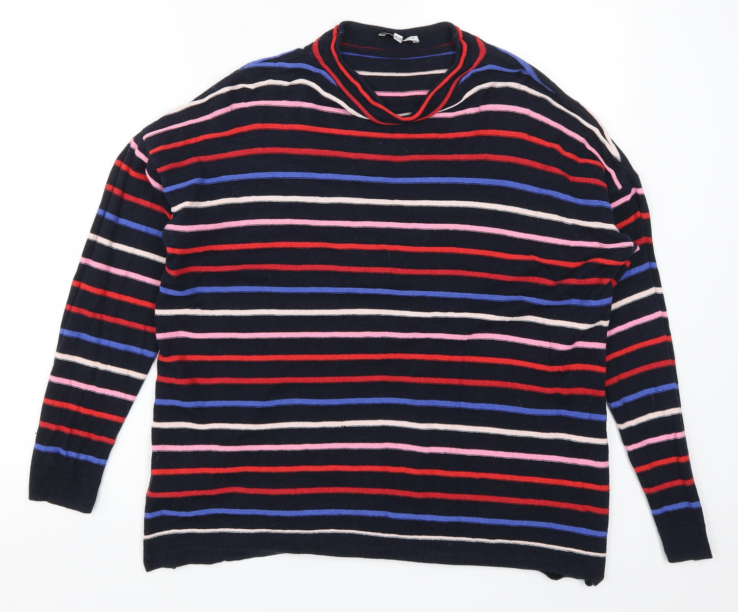Warehouse Womens Multicoloured Striped  Pullover Jumper Size 12