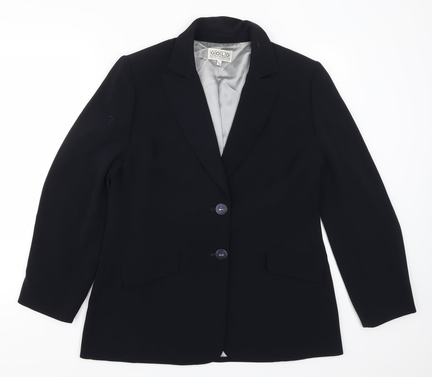 Gold Womens Blue   Jacket Suit Jacket Size 14