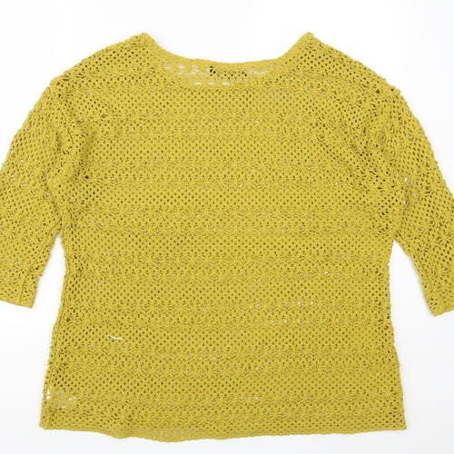 NEXT Womens Yellow   Pullover Jumper Size 20