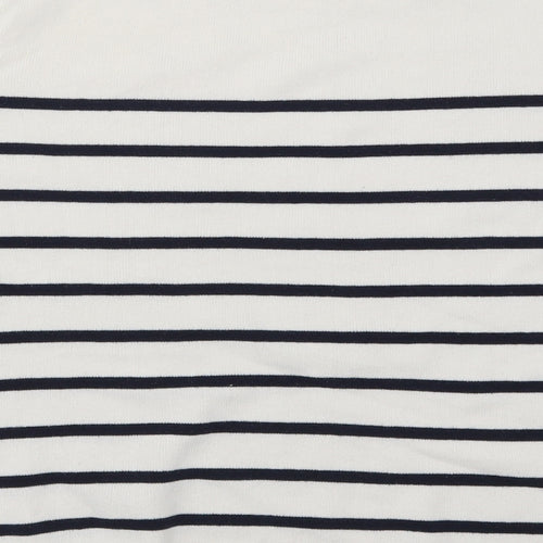 George Womens White Striped  Pullover Jumper Size 16