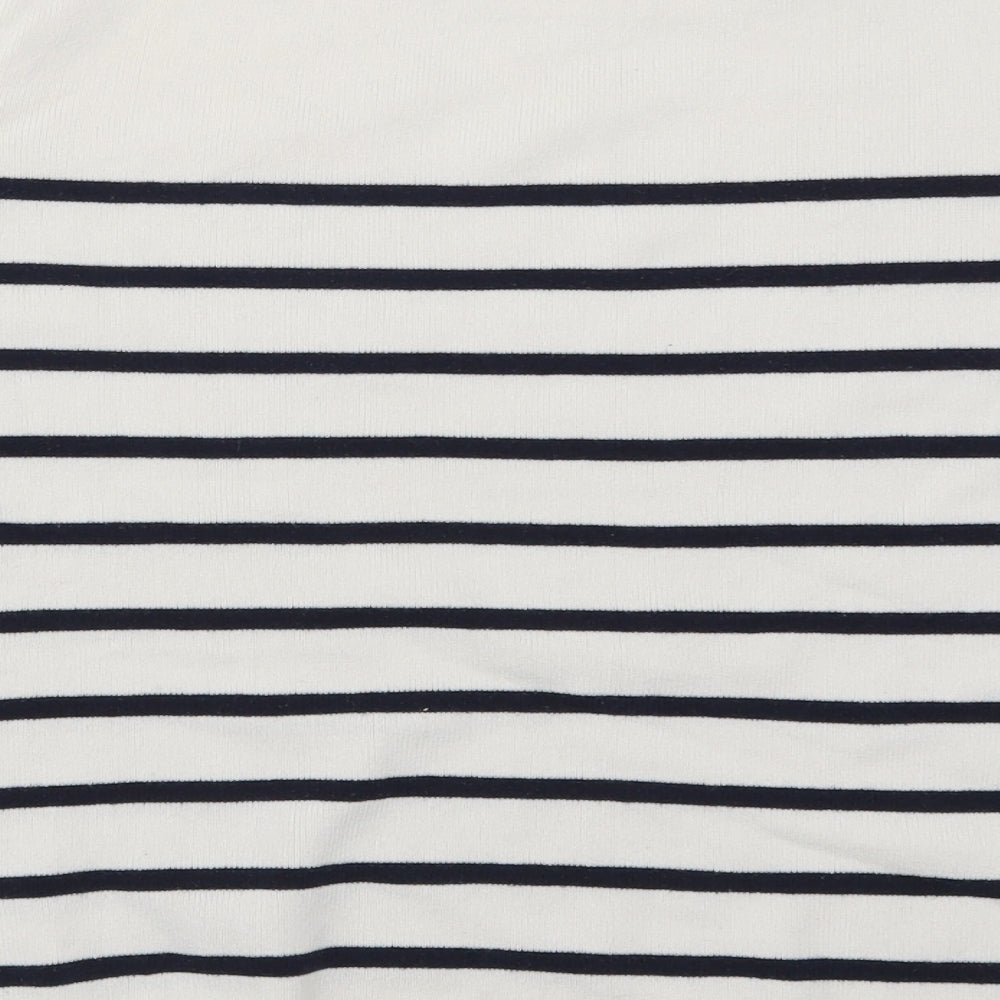 George Womens White Striped  Pullover Jumper Size 16