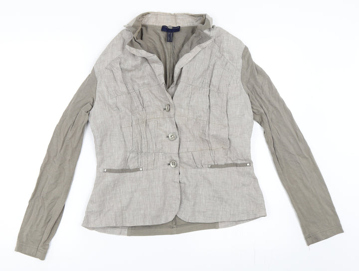 Kapalua Womens Beige Jacket Blazer Size 14