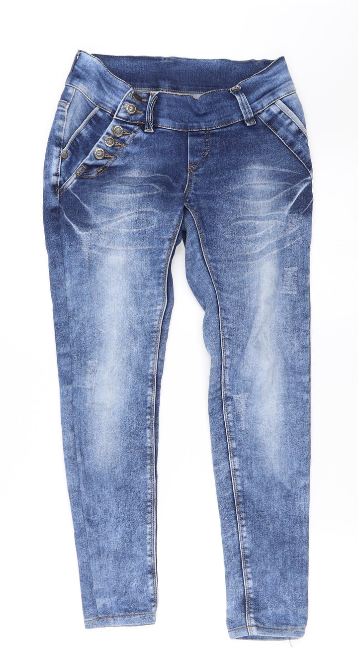 Sevda Womens Blue  Denim Skinny Jeans Size 10 L27 in