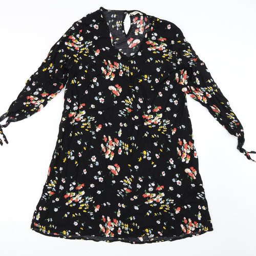 Papaya Womens Black Floral  Shift  Size 14