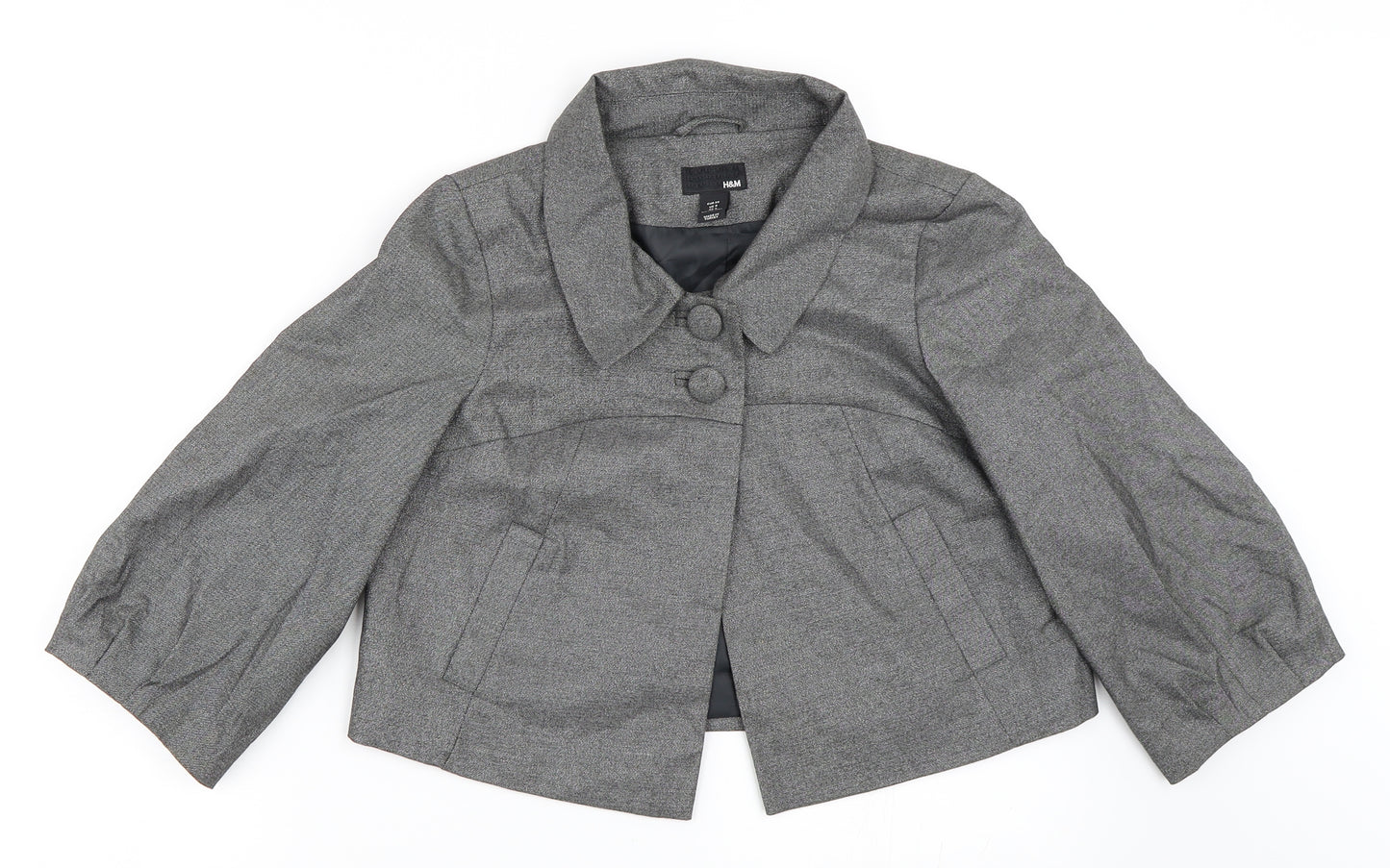 H&M Womens Grey   Jacket Blazer Size 38