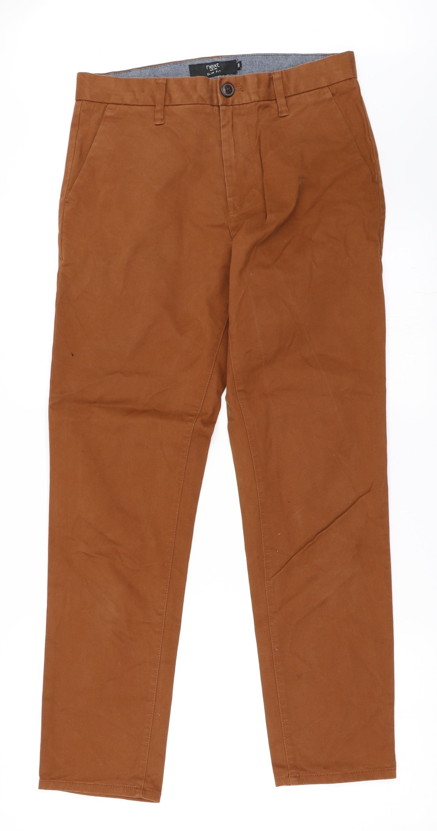 NEXT Womens Brown   Chino Trousers Size 30 in L30 in