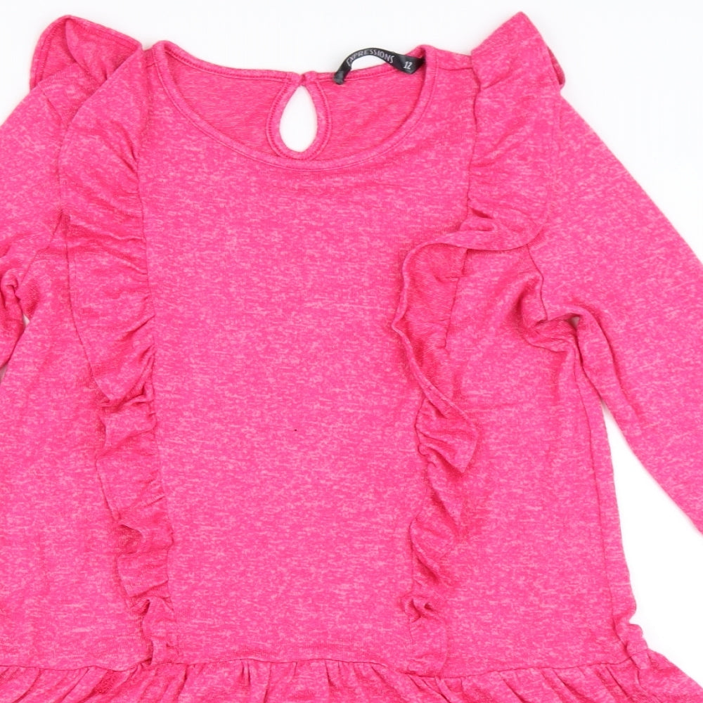 Expressions Womens Pink   Tunic Jumper Size 12