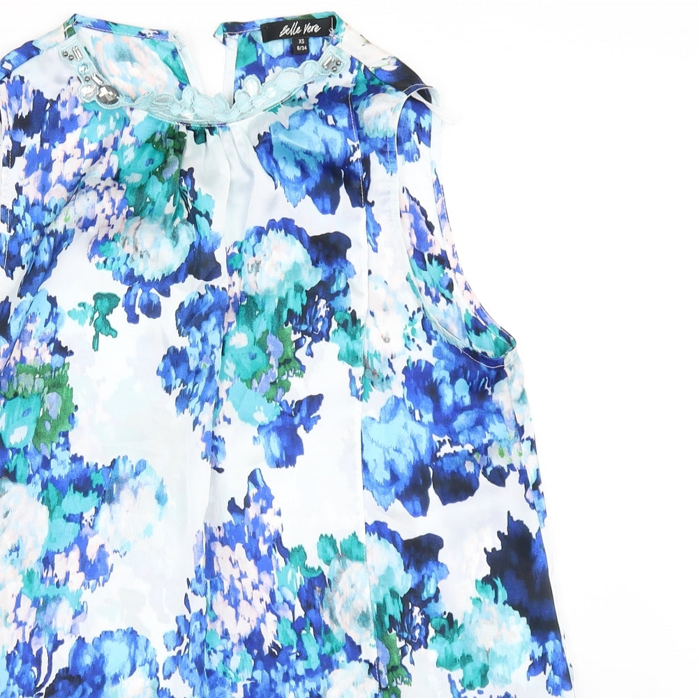 Belle Vere Womens Blue   Basic Blouse Size 8