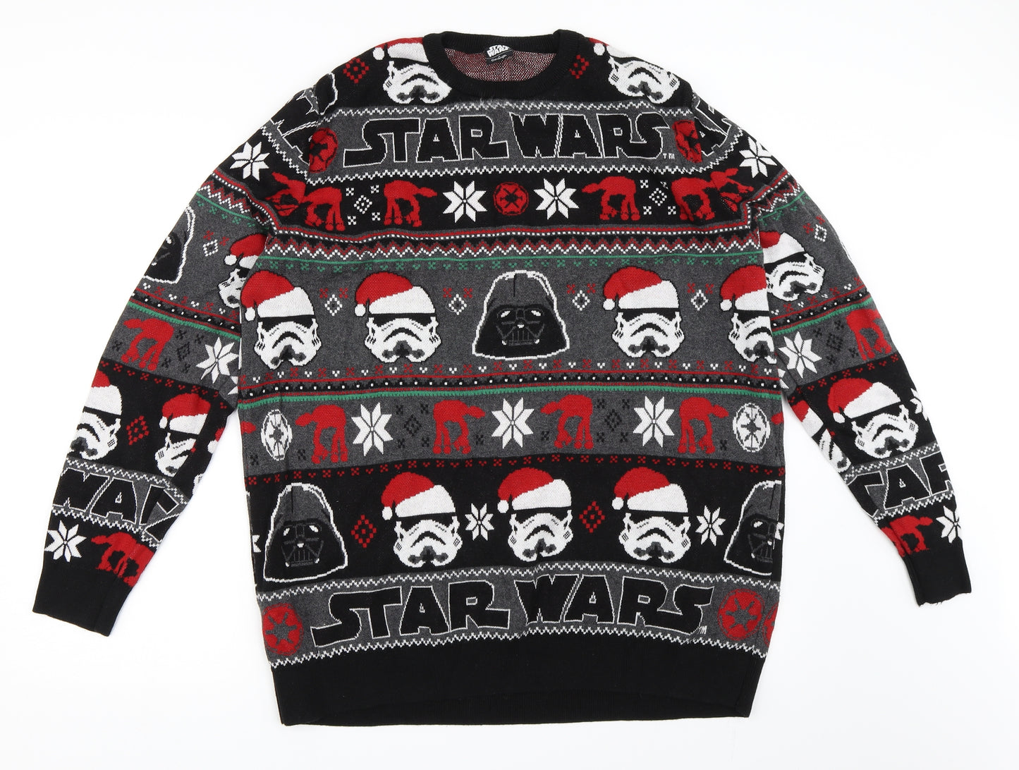 George Mens Black   Pullover Jumper Size XL  - christmas star wars