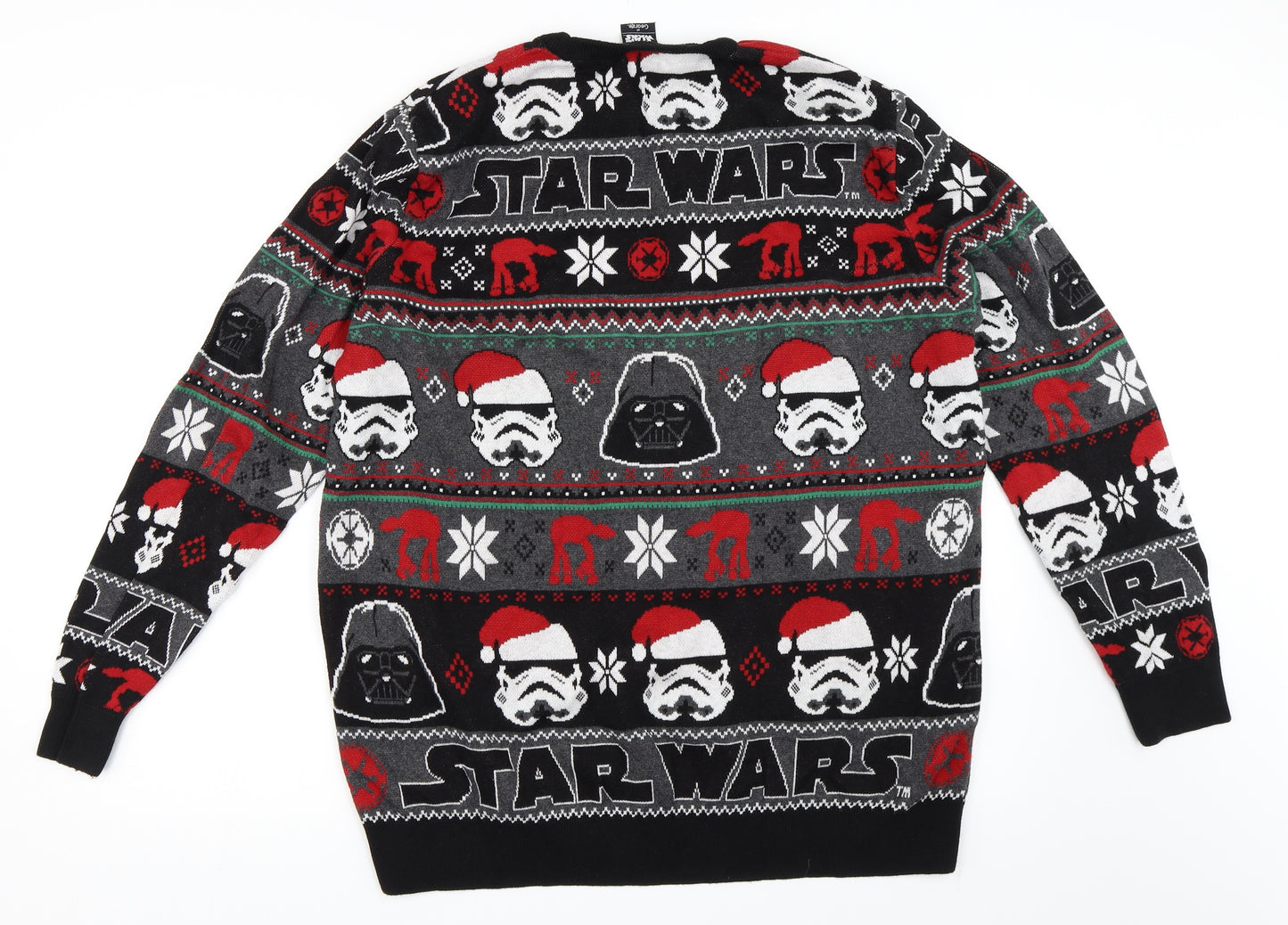 George Mens Black   Pullover Jumper Size XL  - christmas star wars