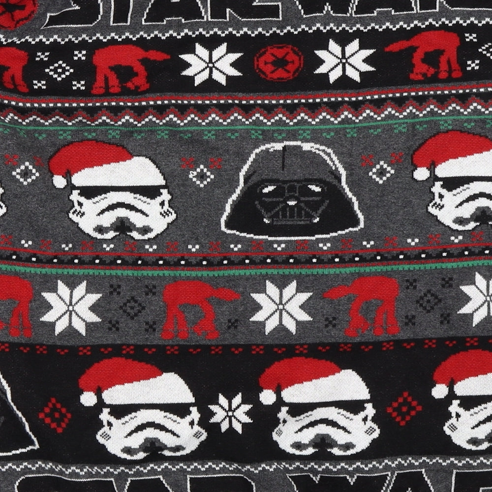 George Mens Black   Pullover Jumper Size XL  - christmas star wars