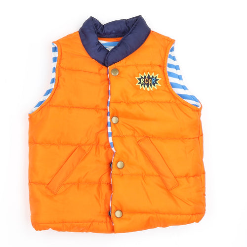 Pep&Co Boys Orange   Gilet Coat Size 18-24 Months