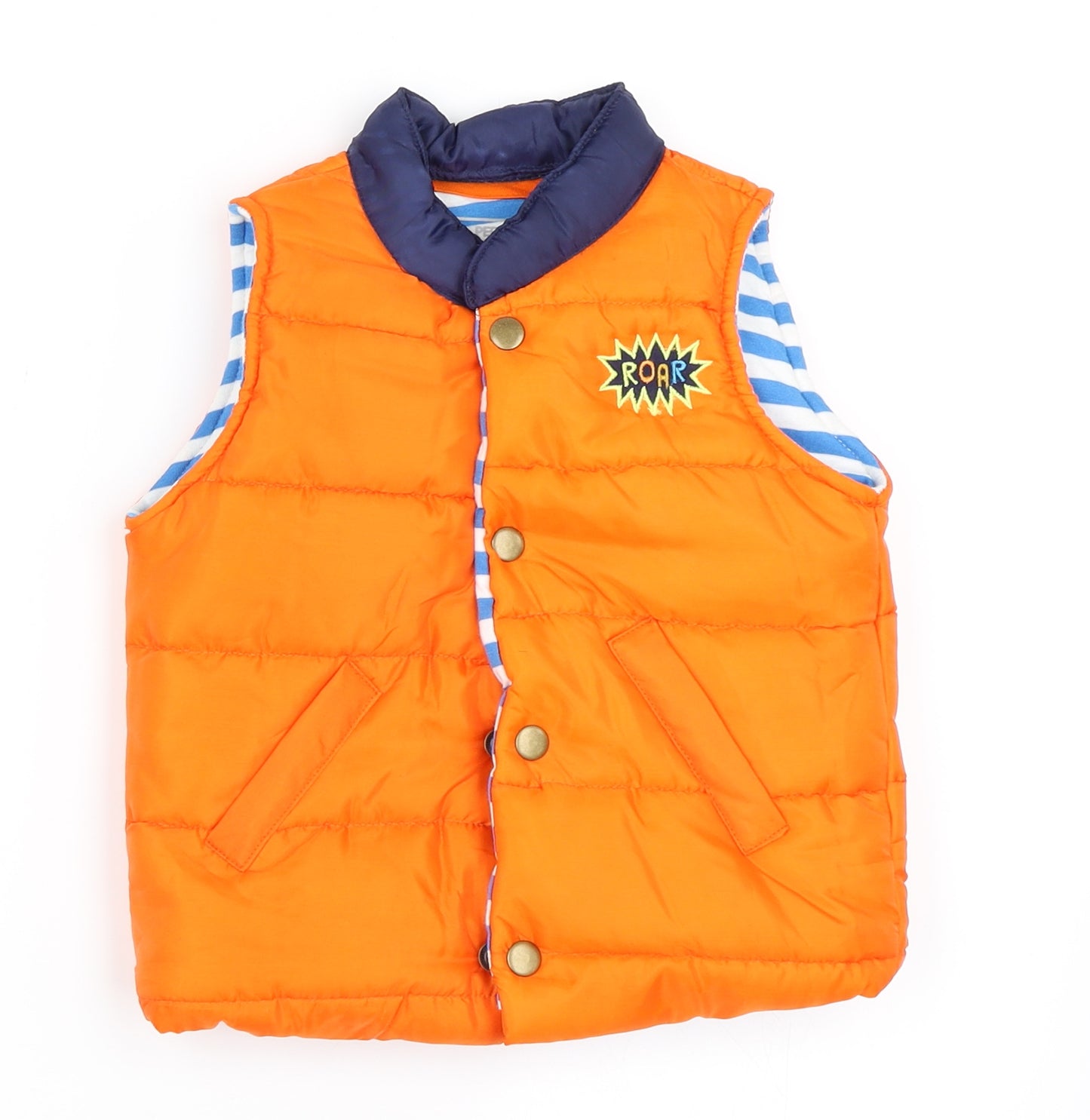 Pep&Co Boys Orange   Gilet Coat Size 18-24 Months