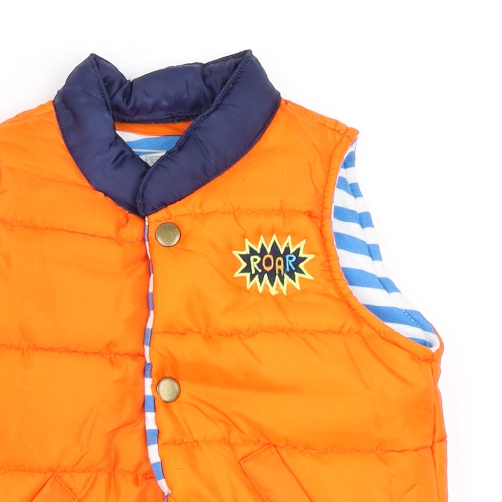 Pep&Co Boys Orange   Gilet Coat Size 18-24 Months