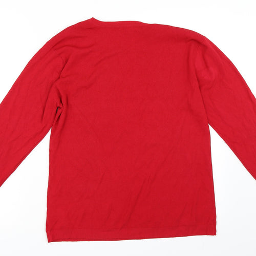 Frank Saul Womens Red   Pullover Jumper Size L