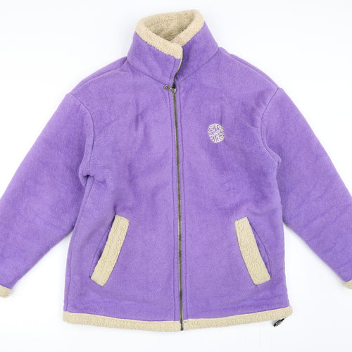 Shire Classics Womens Purple  Fleece Overcoat Coat Size S
