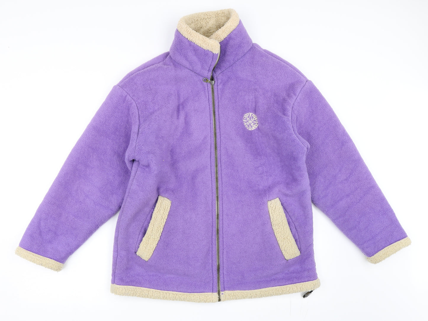 Shire Classics Womens Purple  Fleece Overcoat Coat Size S