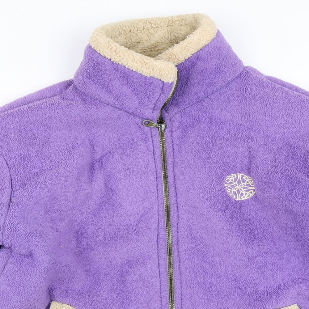 Shire Classics Womens Purple  Fleece Overcoat Coat Size S