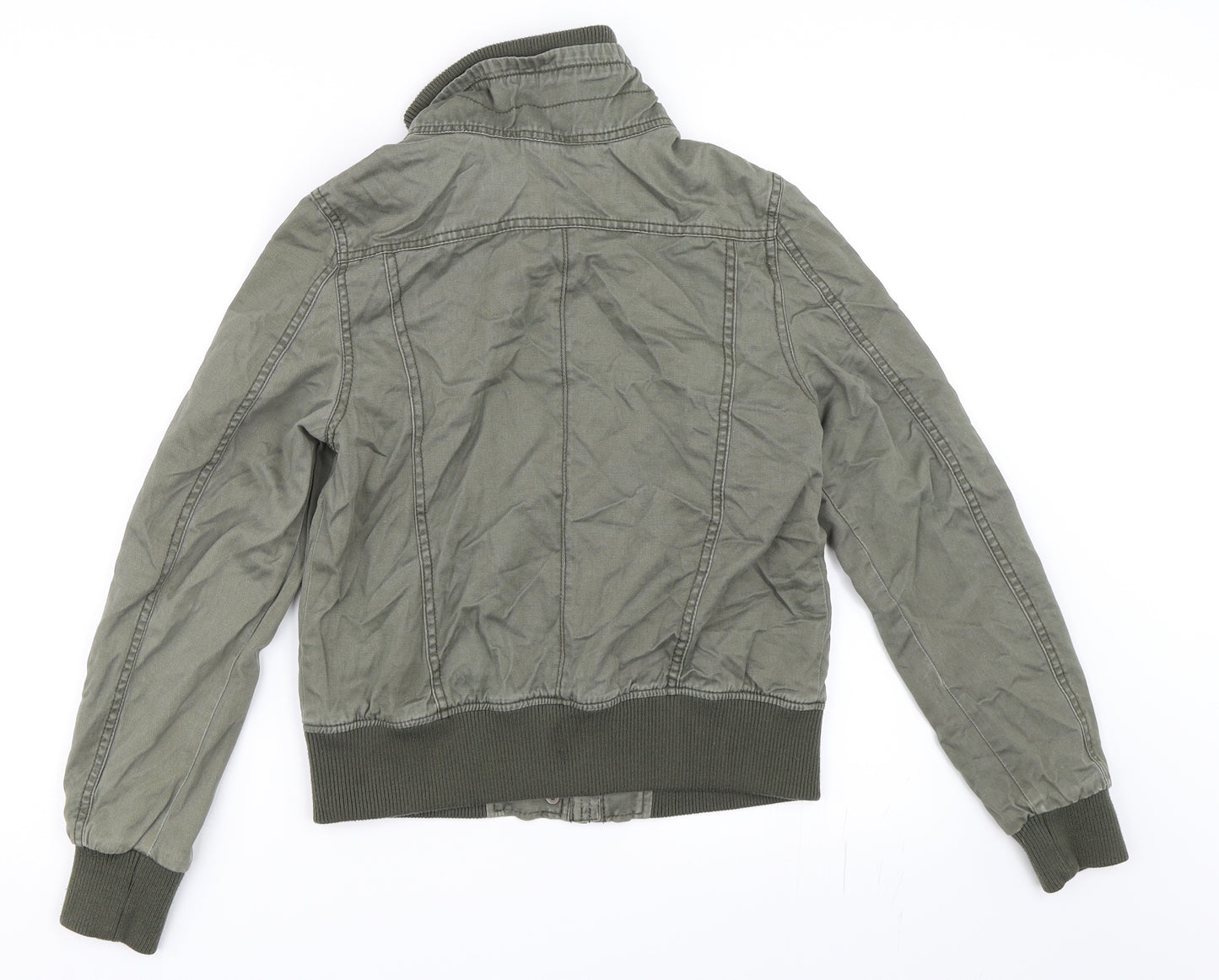 H&M Girls Green   Bomber Jacket Coat Size 13-14 Years