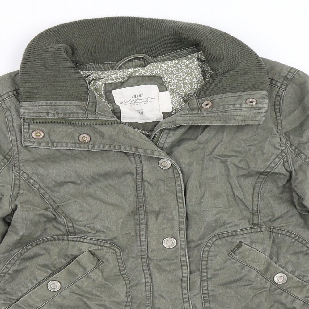H&M Girls Green   Bomber Jacket Coat Size 13-14 Years