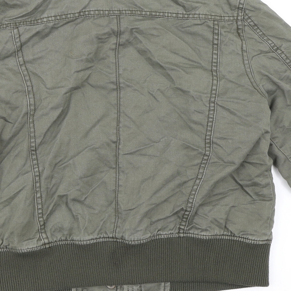 H&M Girls Green   Bomber Jacket Coat Size 13-14 Years