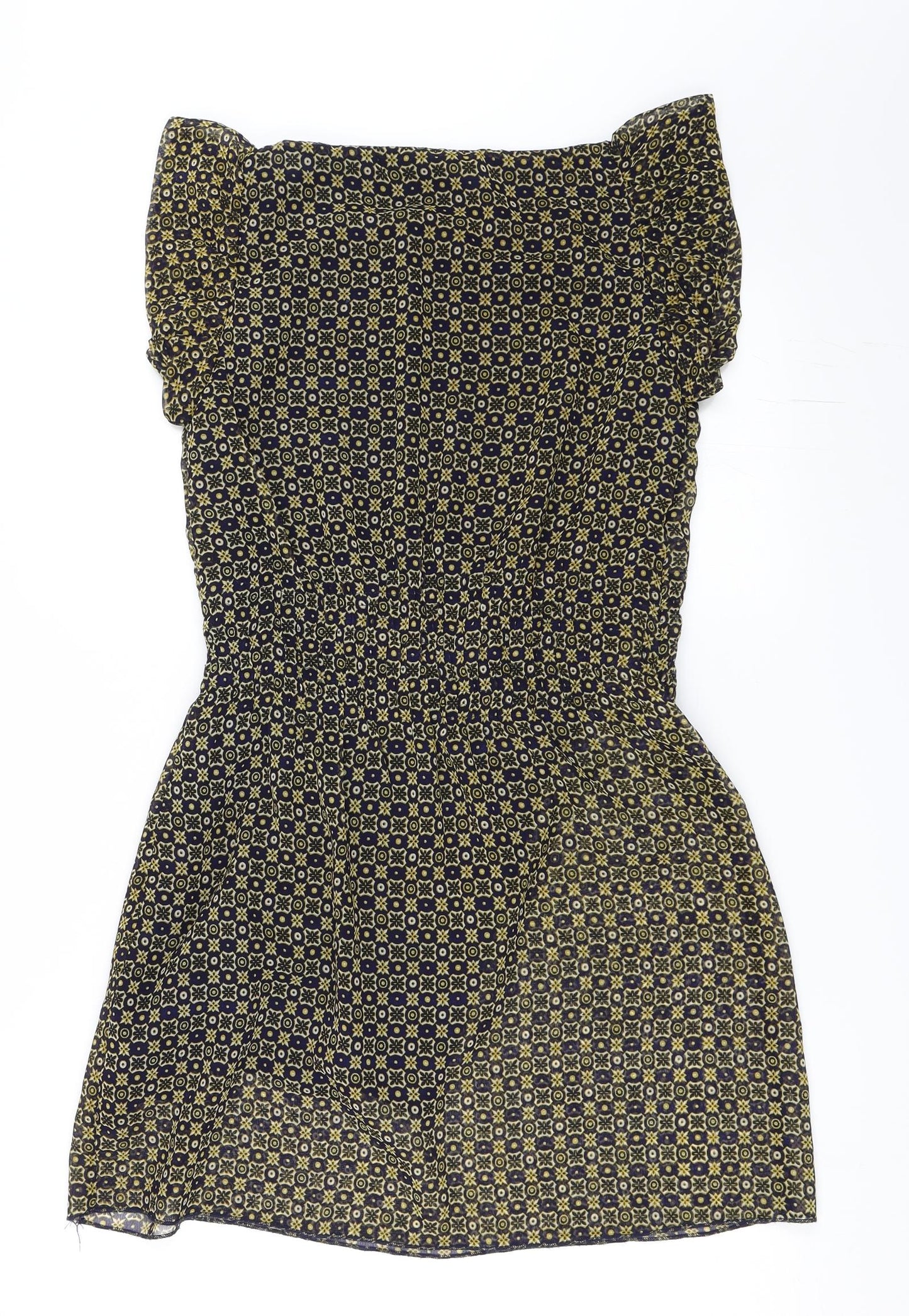 MELA LOVE LONDON Womens Blue Geometric  Shift  Size 12