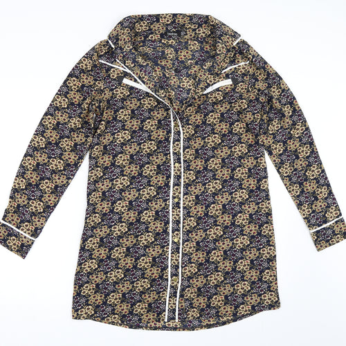 Boohoo Womens Blue Floral  Shirt Dress  Size 10