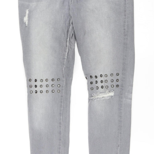 Matalan Womens Grey  Denim Skinny Jeans Size 10 L29 in