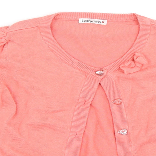 Ladybird Girls Pink   Cardigan Jumper Size 6-7 Years