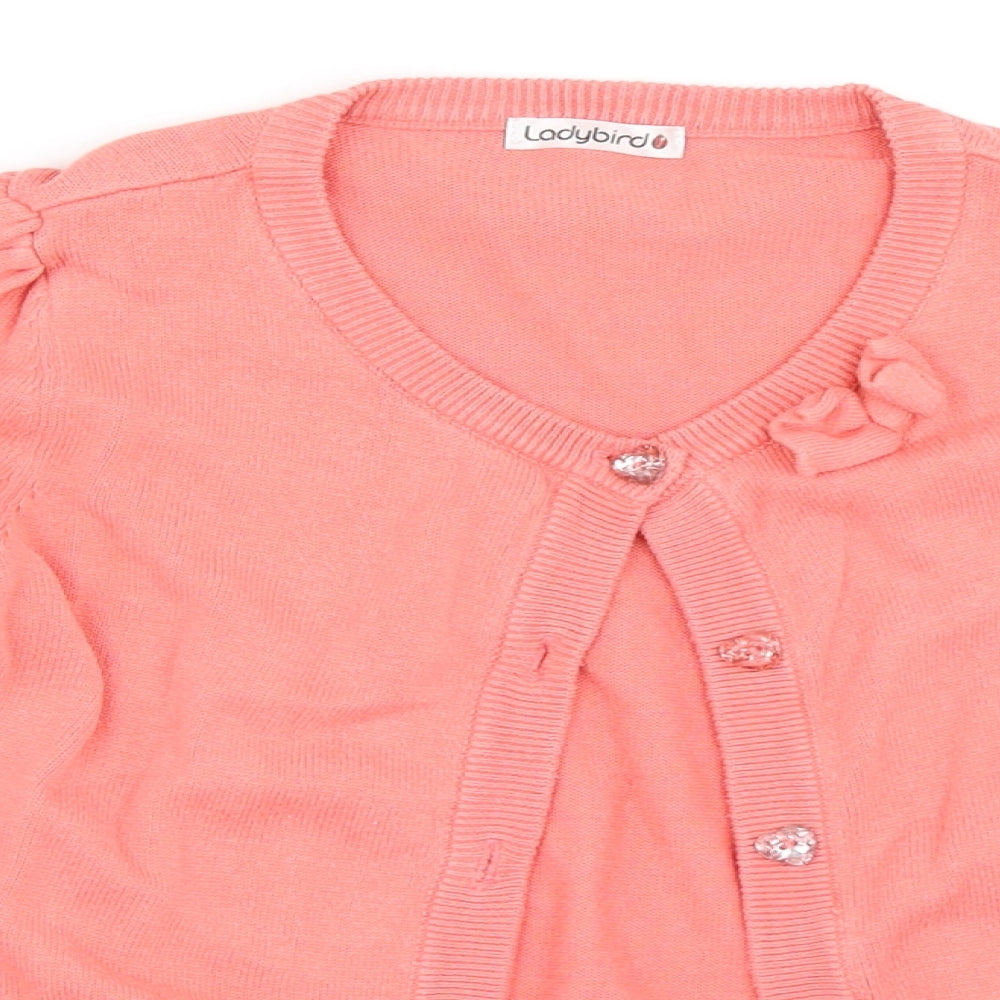 Ladybird Girls Pink   Cardigan Jumper Size 6-7 Years