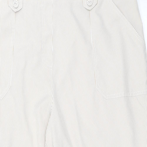 Emeliax Womens Beige Striped  Cropped Trousers Size XL L21 in