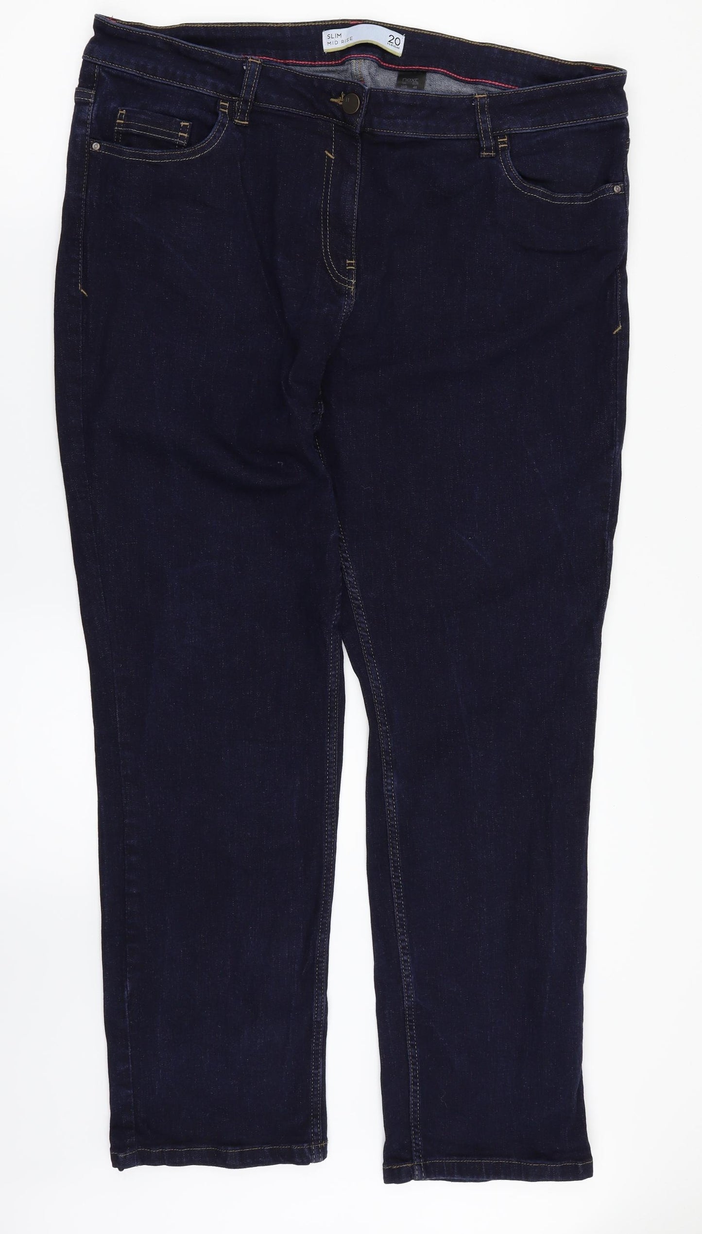 NEXT Womens Blue  Denim Straight Jeans Size 20 L28 in