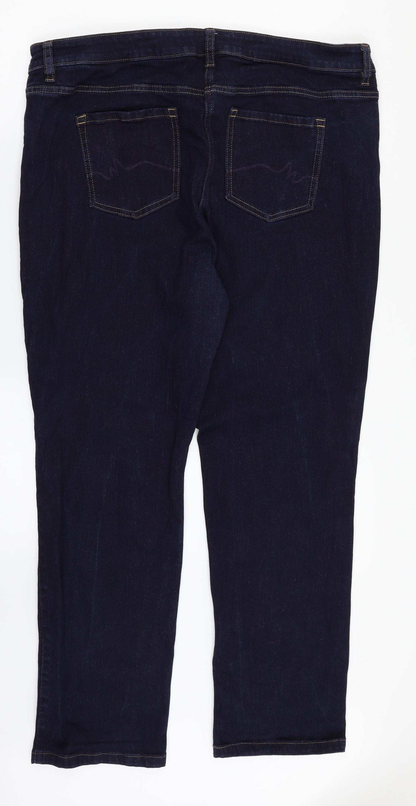 NEXT Womens Blue  Denim Straight Jeans Size 20 L28 in