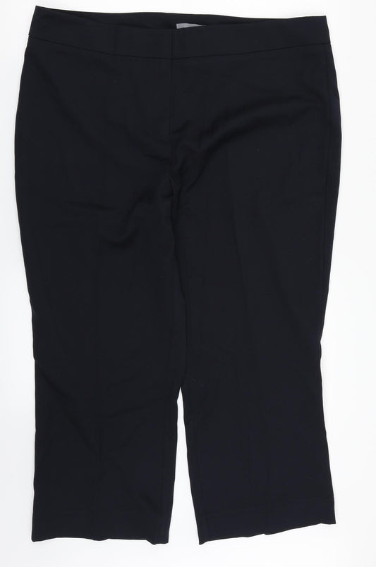 Front view of Principles women’s black dress pants trousers, size UK 18, 24-inch leg