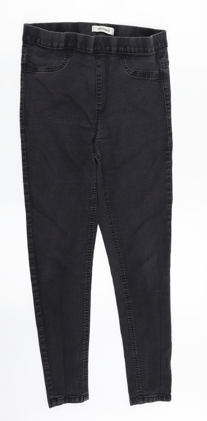 M&S Womens Black Denim Jegging Jeans Size 10 L25 in