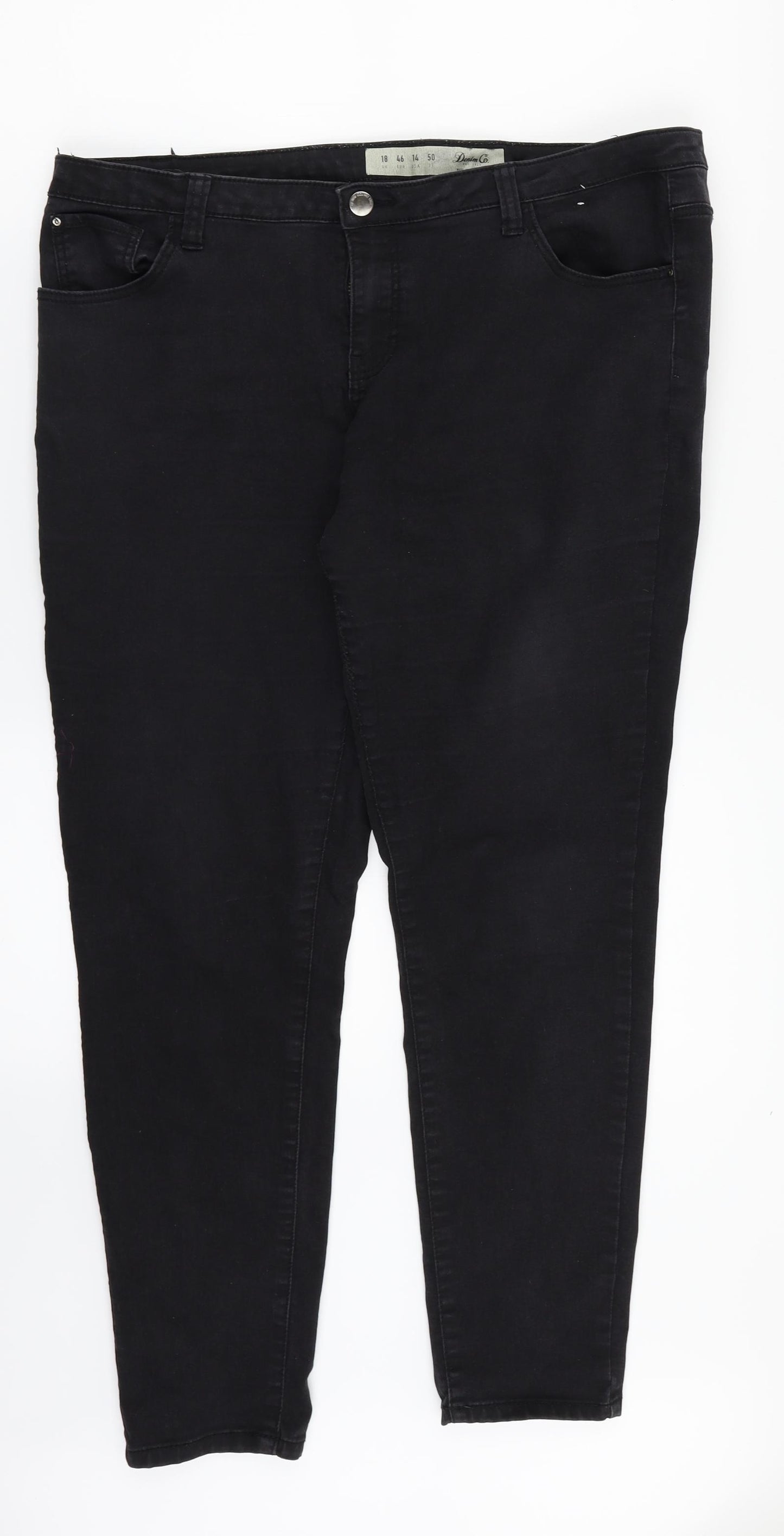 Denim. Co Womens Black  Denim Straight Jeans Size 18 L26 in