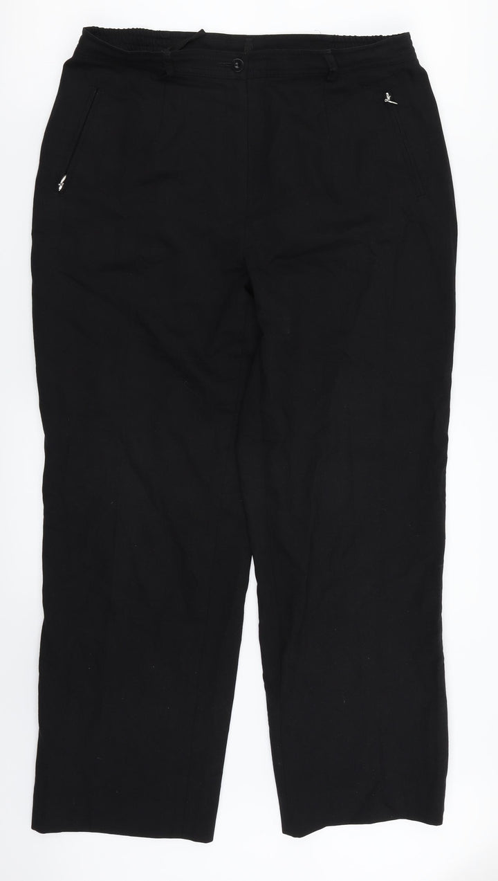 Gelco Womens Black   Dress Pants Trousers Size 14 L28 in