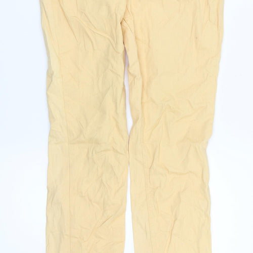 Ellos Womens Orange  Denim Straight Jeans Size 8 L31 in
