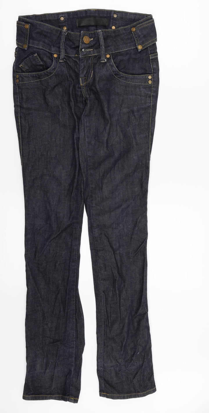 Gina Jeans Womens Blue  Denim Straight Jeans Size 27 in L34 in