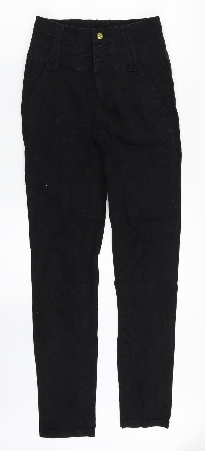 Pieces Womens Black Denim Straight Jeans Size S L29 in