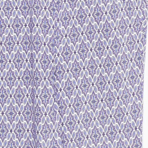 Dorothy Perkins Womens Blue Geometric  Trousers  Size 12 L24 in