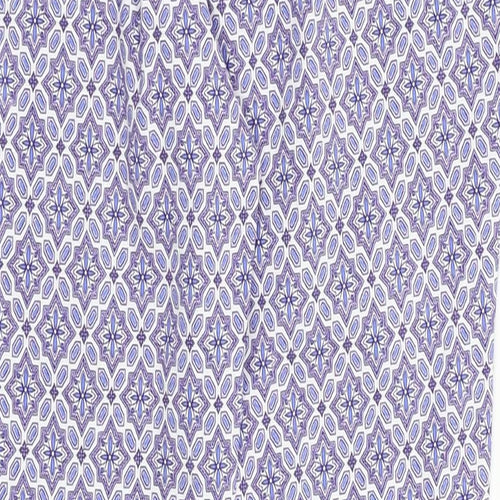 Dorothy Perkins Womens Blue Geometric  Trousers  Size 12 L24 in