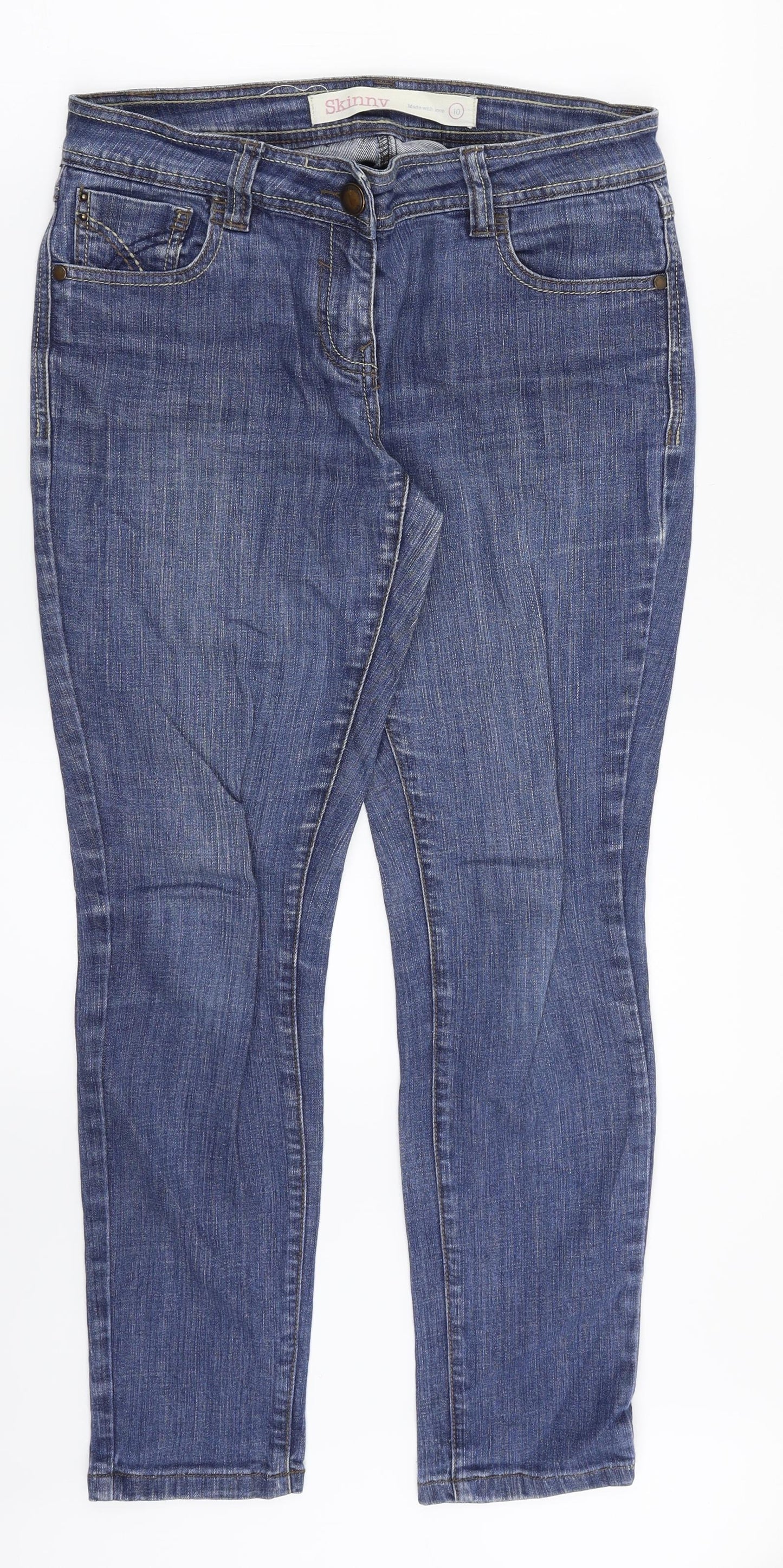 NEXT Womens Blue  Denim Skinny Jeans Size 10 L27 in