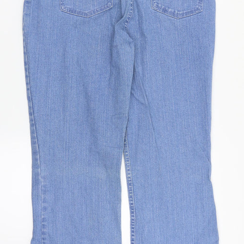 M&S Womens Blue  Denim Bootcut Jeans Size 14 L31 in