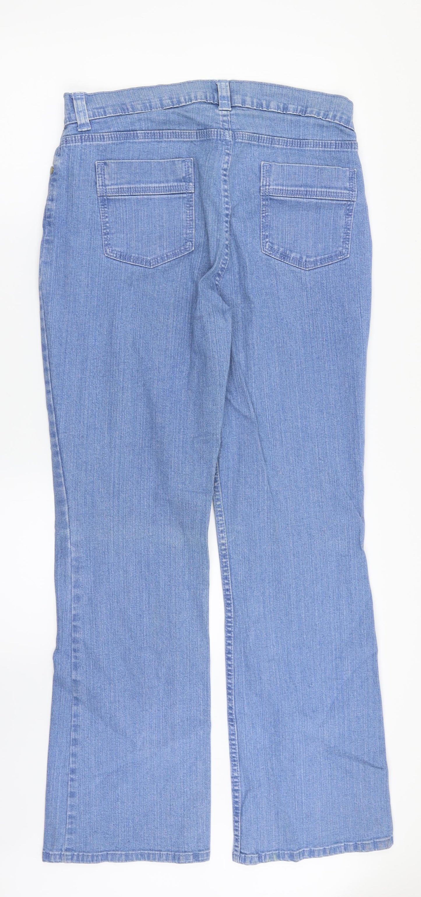 M&S Womens Blue  Denim Bootcut Jeans Size 14 L31 in