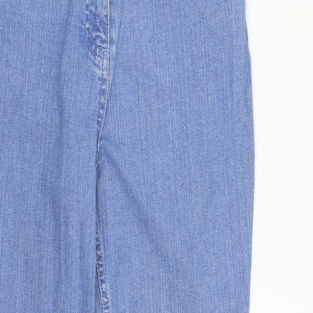 M&S Womens Blue  Denim Bootcut Jeans Size 14 L31 in