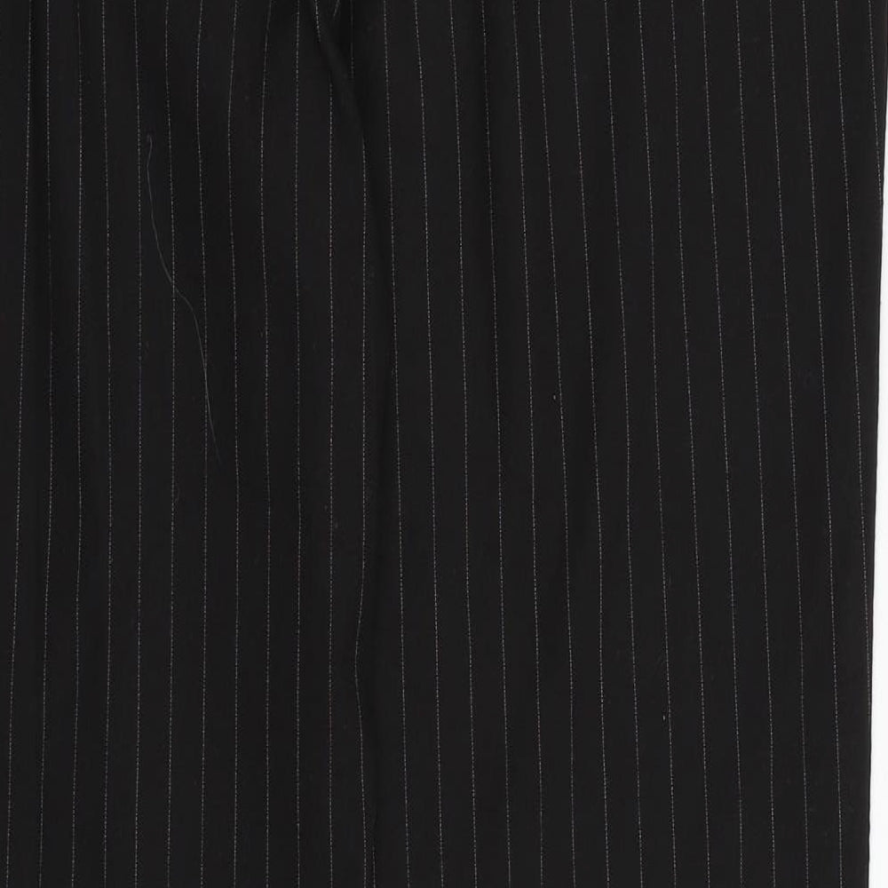 Dorothy Perkins Womens Black Striped  Dress Pants Trousers Size 12 L31 in